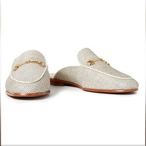 Sam Edelman Linnie Bit Mule Loafers Woven Metallic Size 8